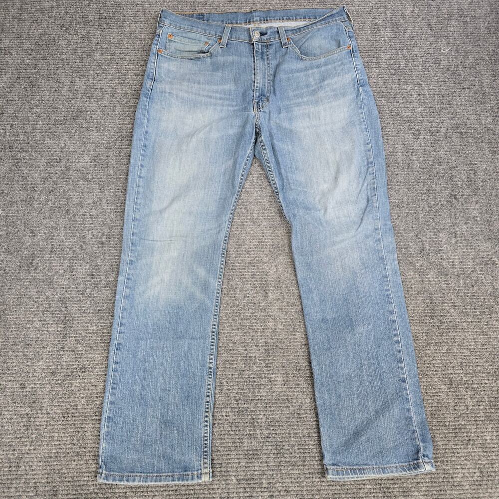 Levi’s 514 Men’s Jeans 36x30 Light Wash Straight Fit Stretch Denim